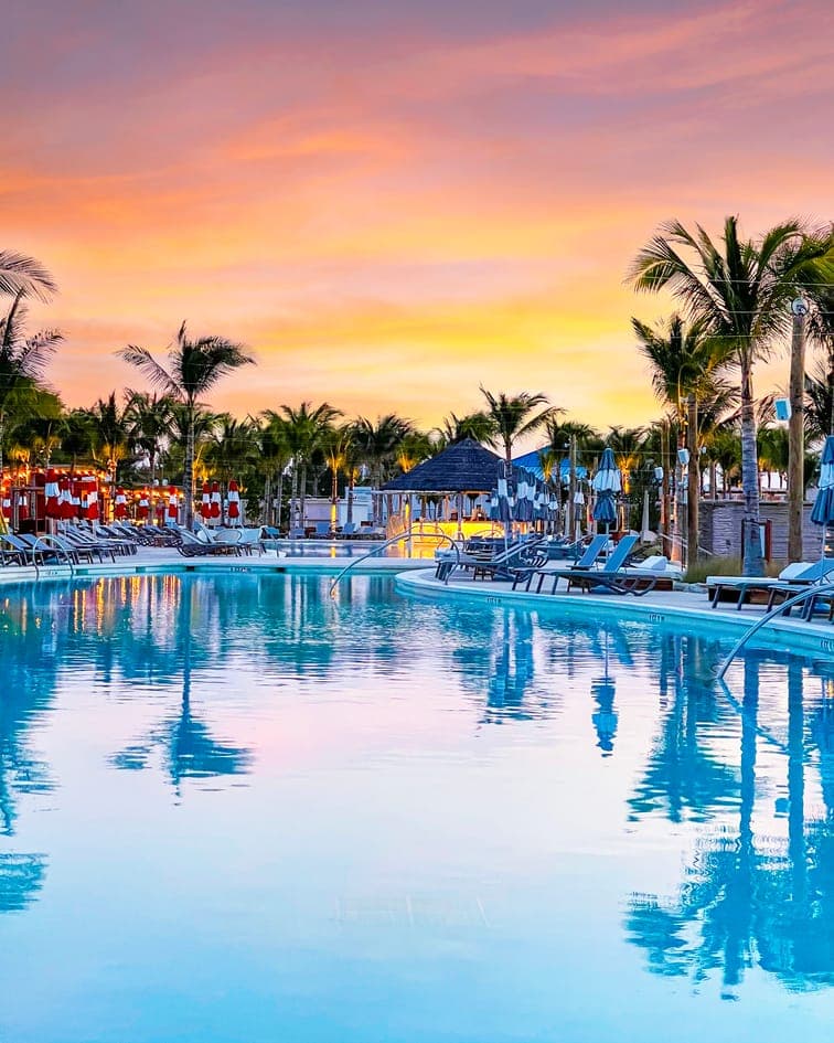 Bimini pool at sunset