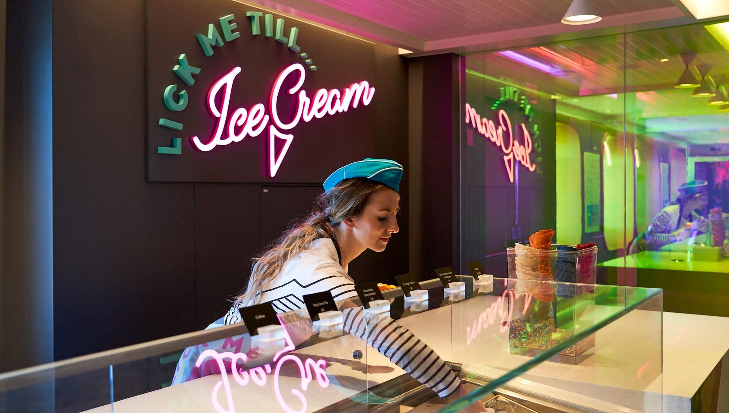 Lick Me Till Ice Cream restaurant on Virgin Voyages