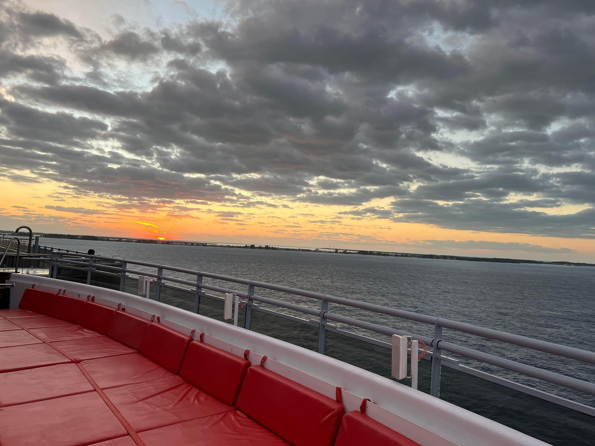 Deck at sunset